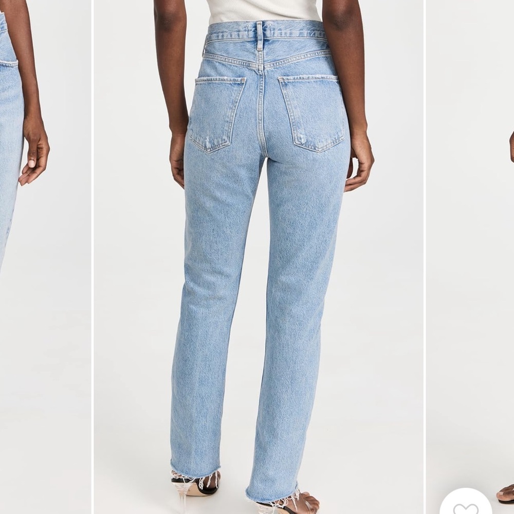 AGOLDE Cherie High Rise Straight Jeans in Tone - Picture 2 of 8